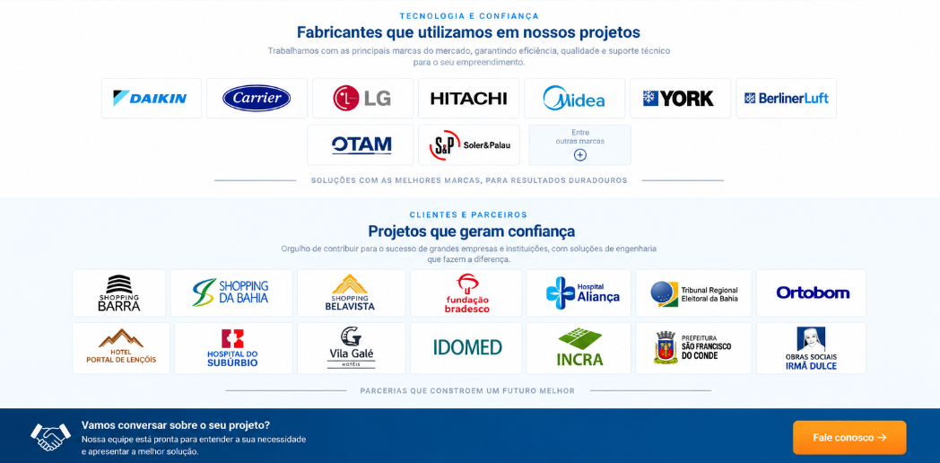 Nossas Referências - fabricantes, clientes e parceiros da CALC Engenharia